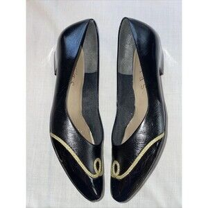 Selby Dress Pumps Women’s Size 9 AA Black Leather Slip On Heels Shoes